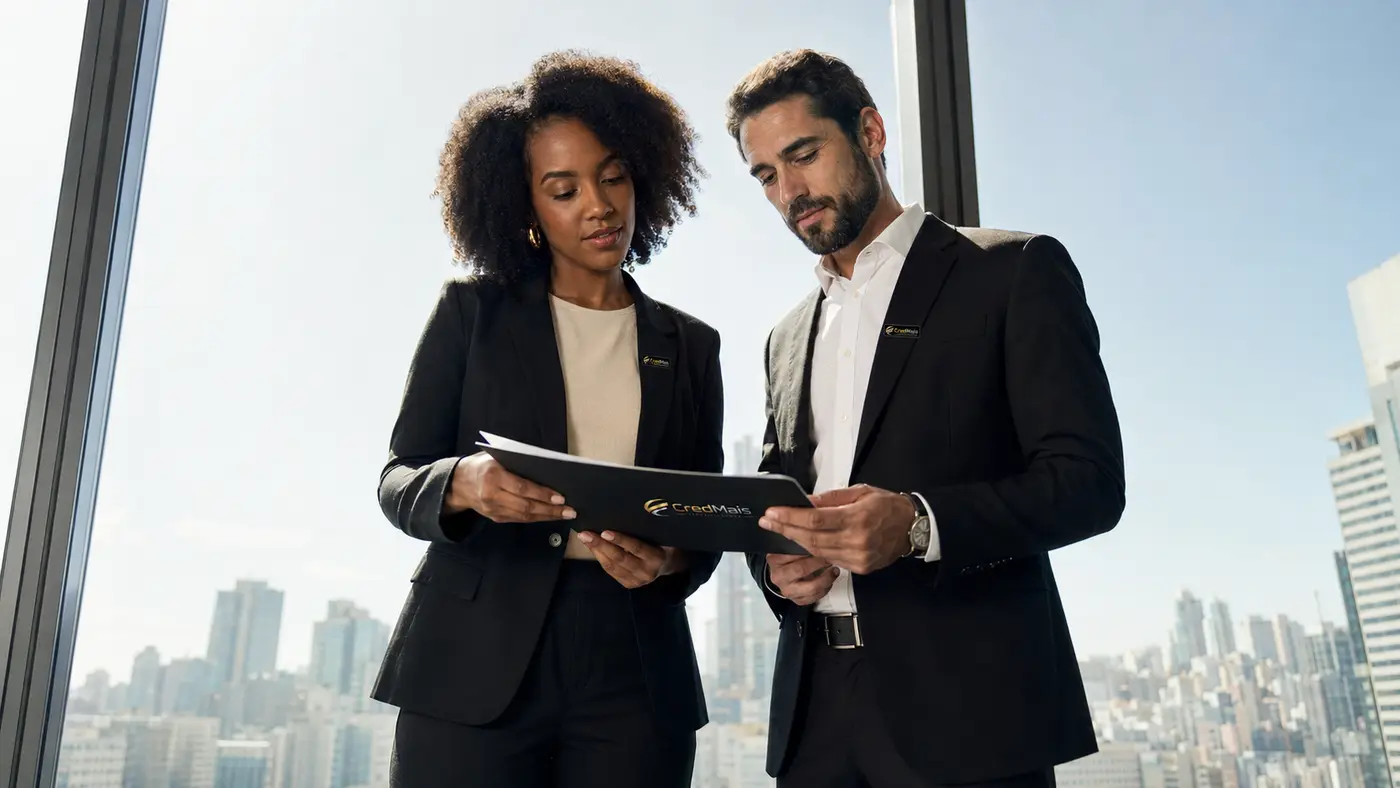 Consultores CredMais discutindo term sheet
